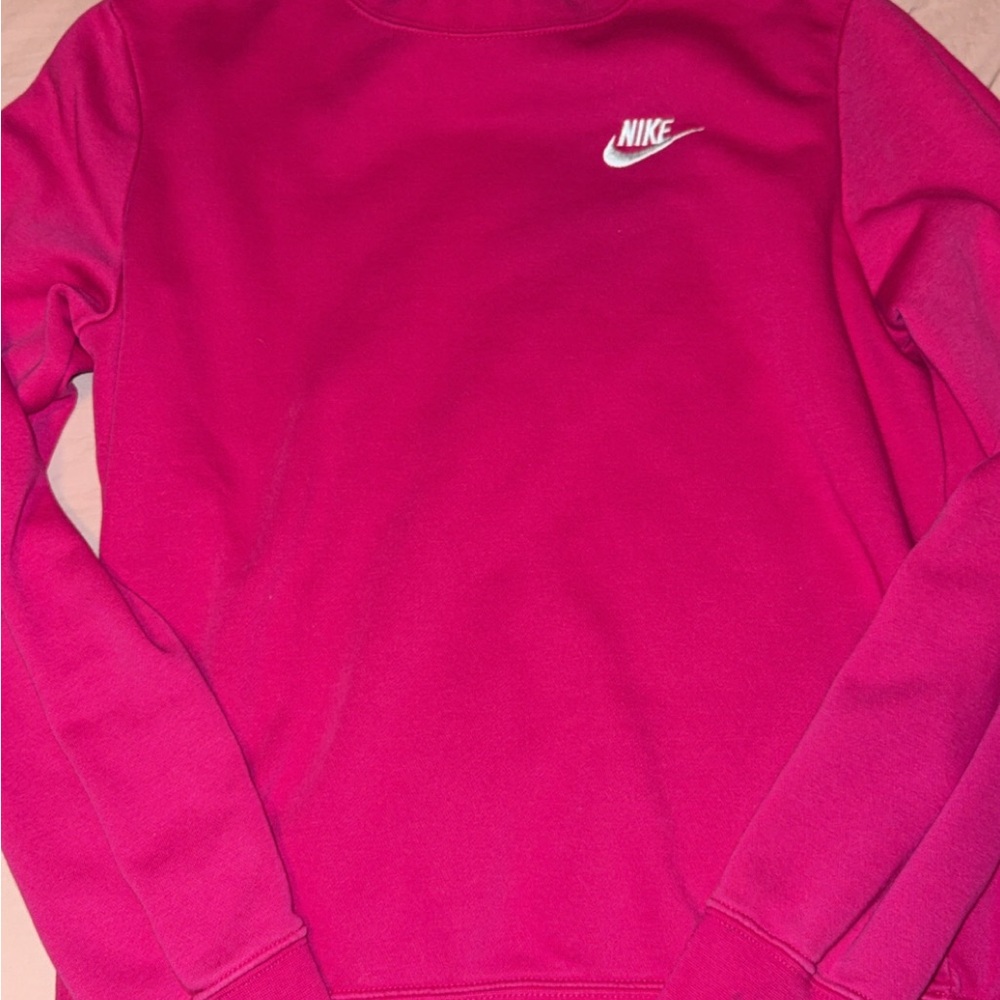 Nike Women's Vibrant Pink Crew Neck Sweater
